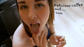 Огромный конец  отсасывает давалка