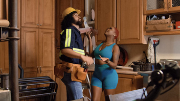 Сочную  грудастую негритянку прожарил  мужик