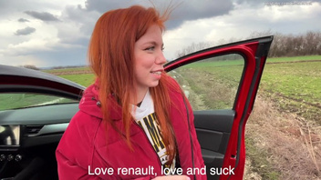 Устроил для рыжей девушки отличный минет