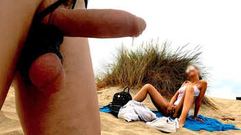 Ебля на пляже,  мужик зажарил красотку