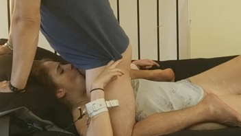 Напихал телке на ротан и отодрал