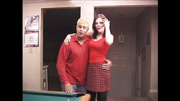 Оральный секс блондина с грудастой подругой