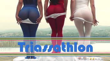 Мега трахарь засадил в анал сразу трём толстожопым сучкам