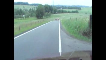 Реальный съём дорожной шалавы